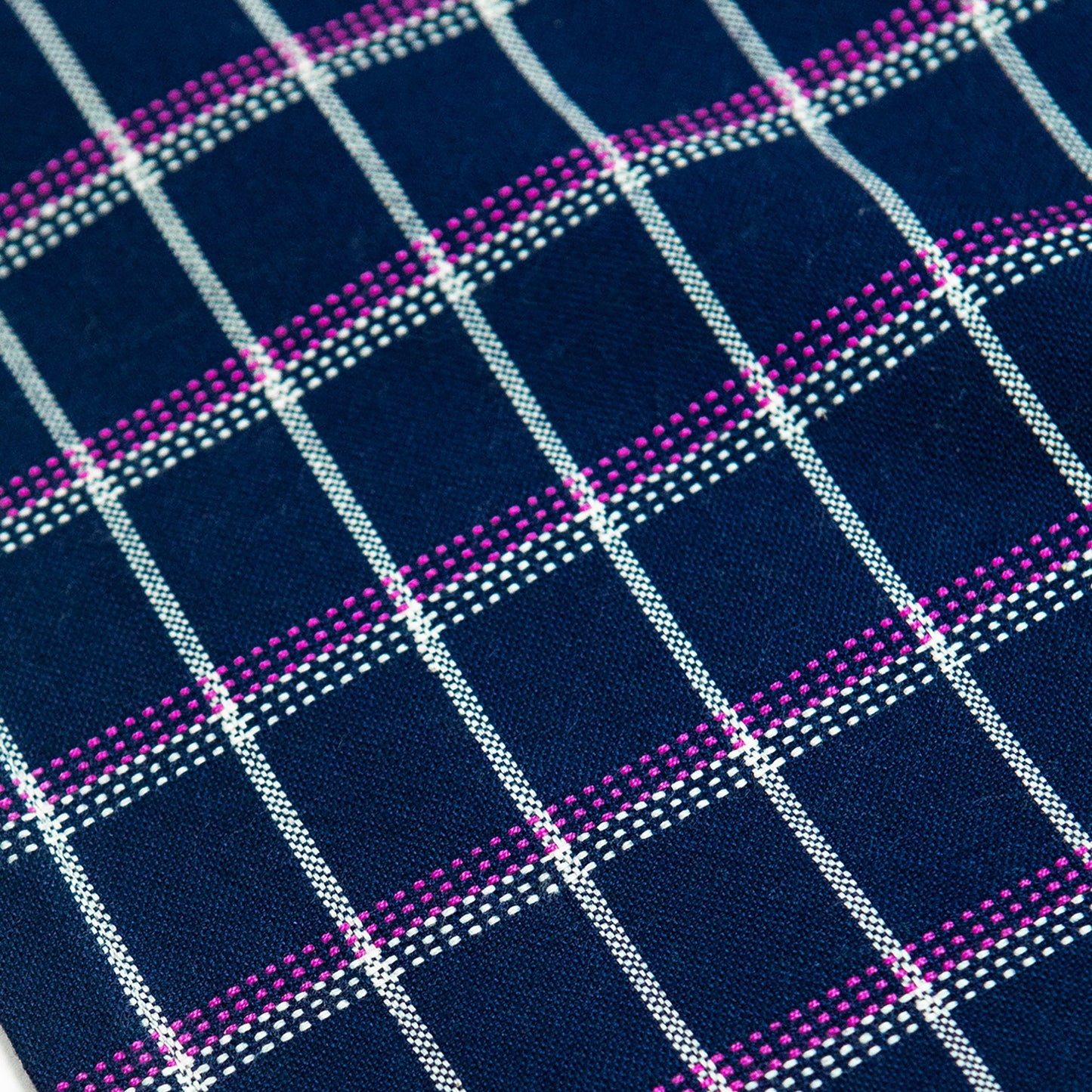San Lucas Plaid Navy Table Runner