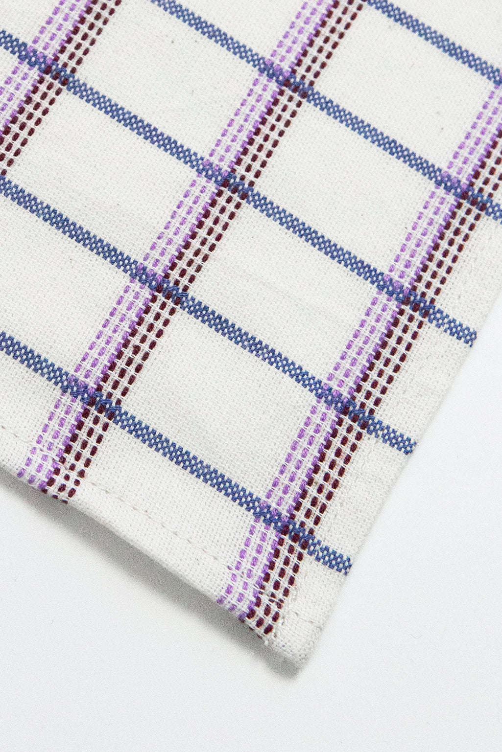 Backordered: San Lucas Plaid White & Lilac Table Runner