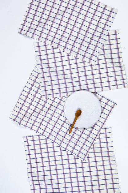 San Lucas Plaid White & Lilac Placemat