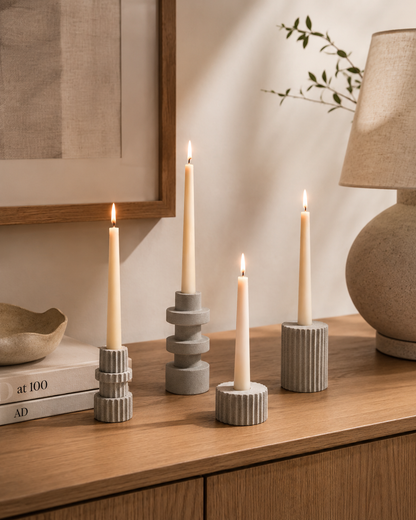 Sandstone Candle Holders