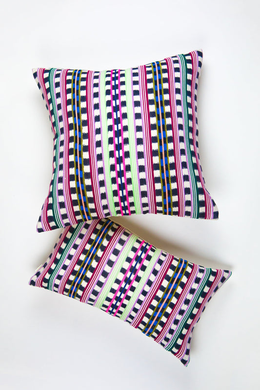 Santiago Atitlan Pink and Lime Pillow
