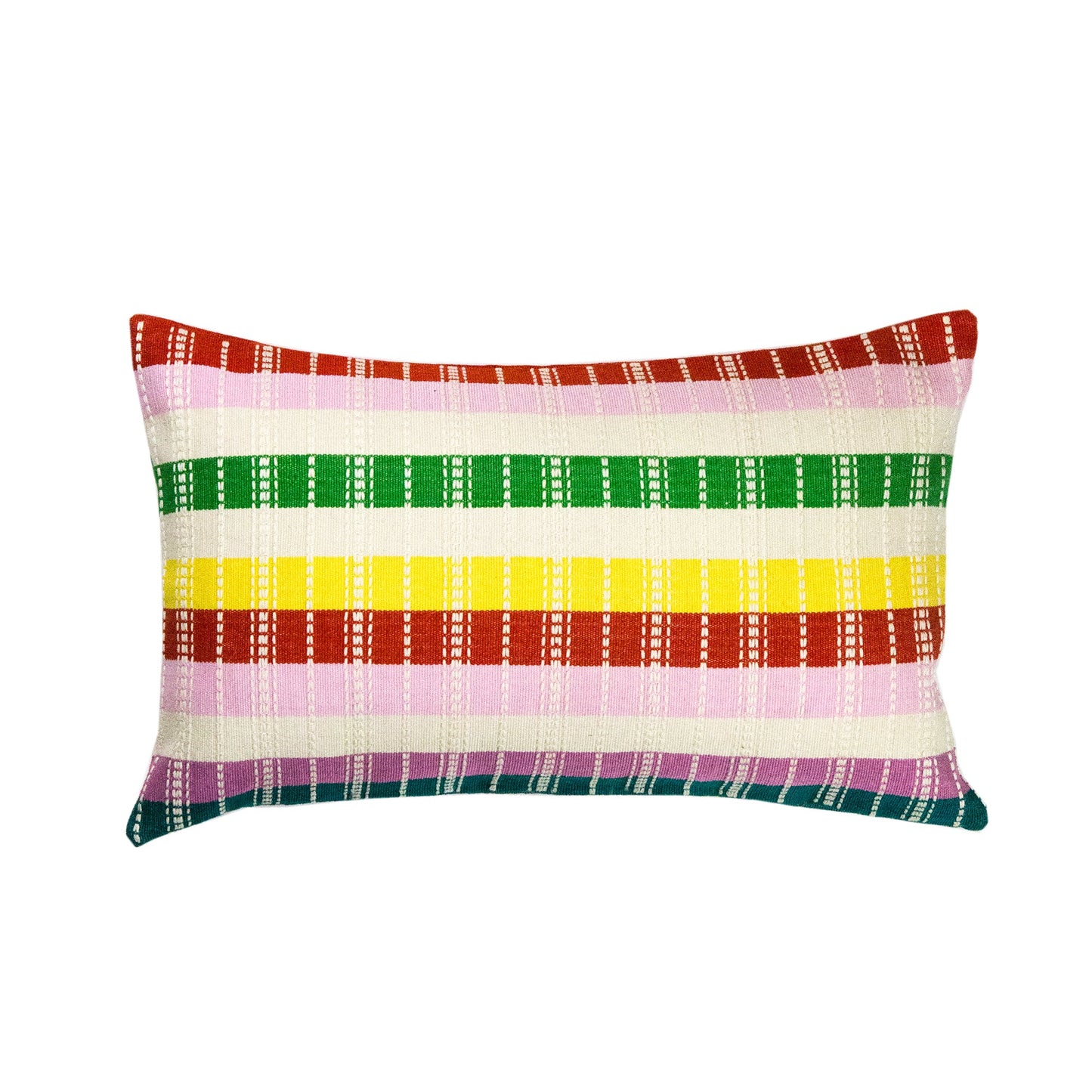Santiago Rainbow Grid Pillow