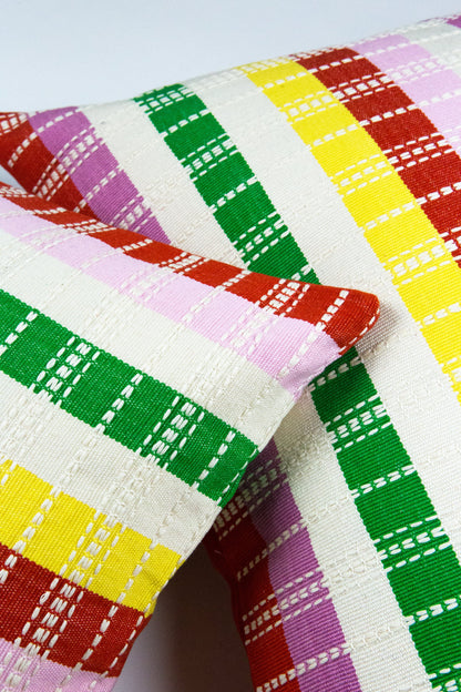 Santiago Rainbow Grid Pillow