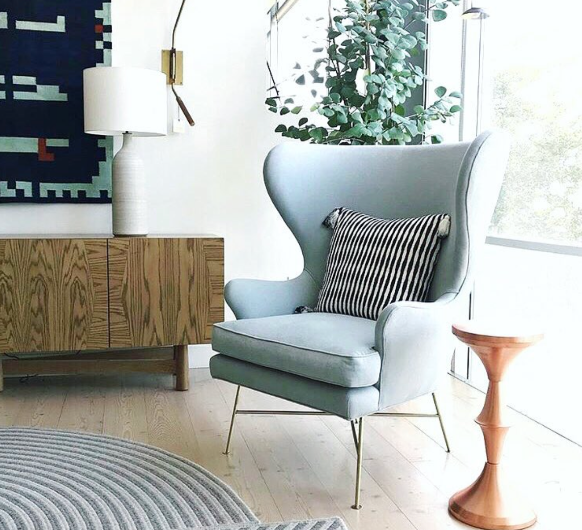 Antigua Pillow - Black and Natural Ivory