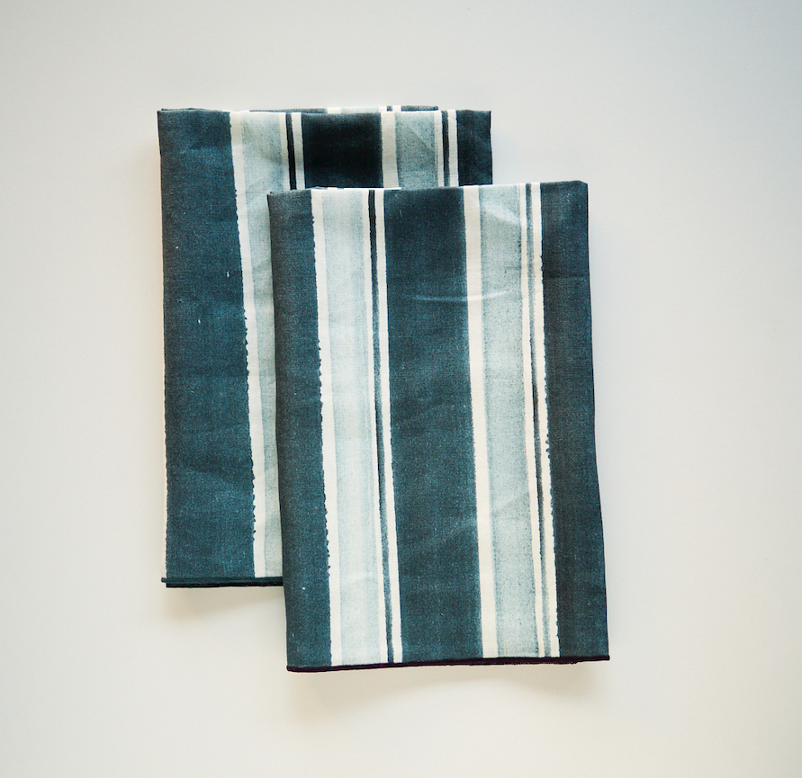 Blue/Grey Stripe Tea Towels