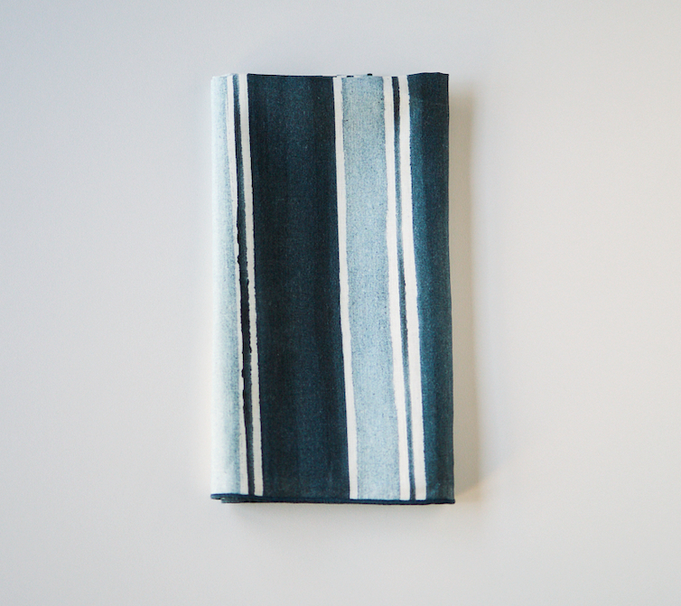 Blue/Grey Stripe Napkins