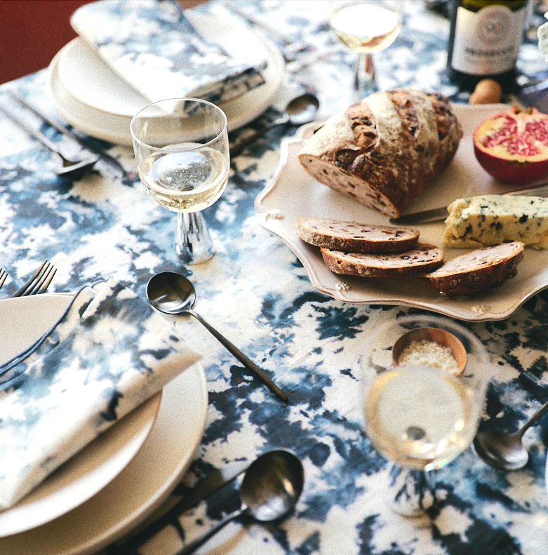 Grey Marble Tablecloth