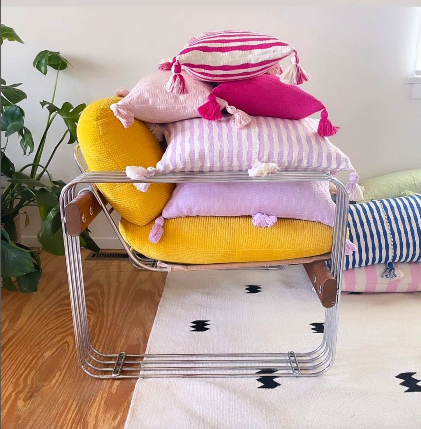 Antigua Pillow - Light Lavender Stripe - replaced