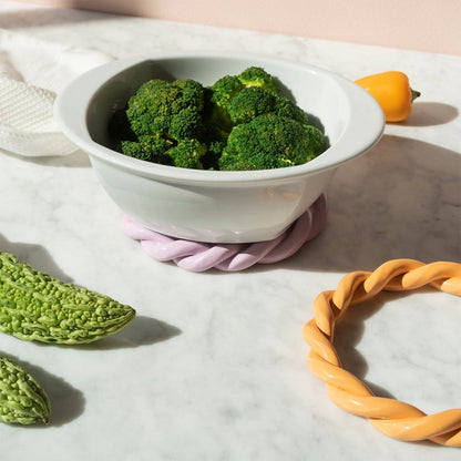 OCTAEVO Sicilia Ceramic Trivet - Tangerine