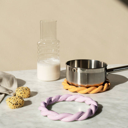 OCTAEVO Sicilia Ceramic Trivet - Tangerine