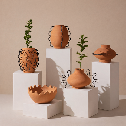 Ines Terracota Vessel by Diego Olivero Studio