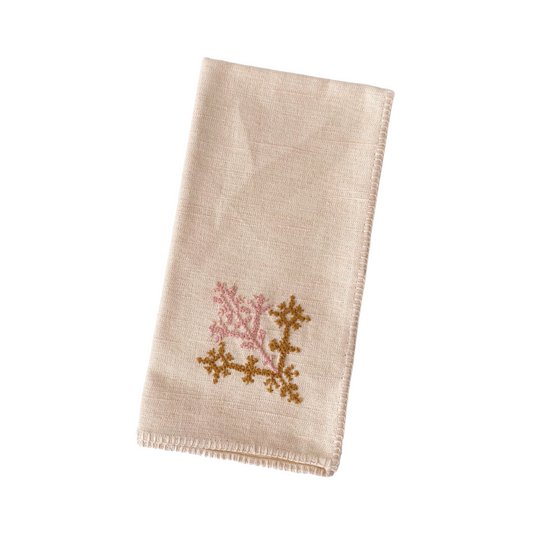 FRANCES EMBROIDERED NAPKINS, ECRU, SET OF TWO