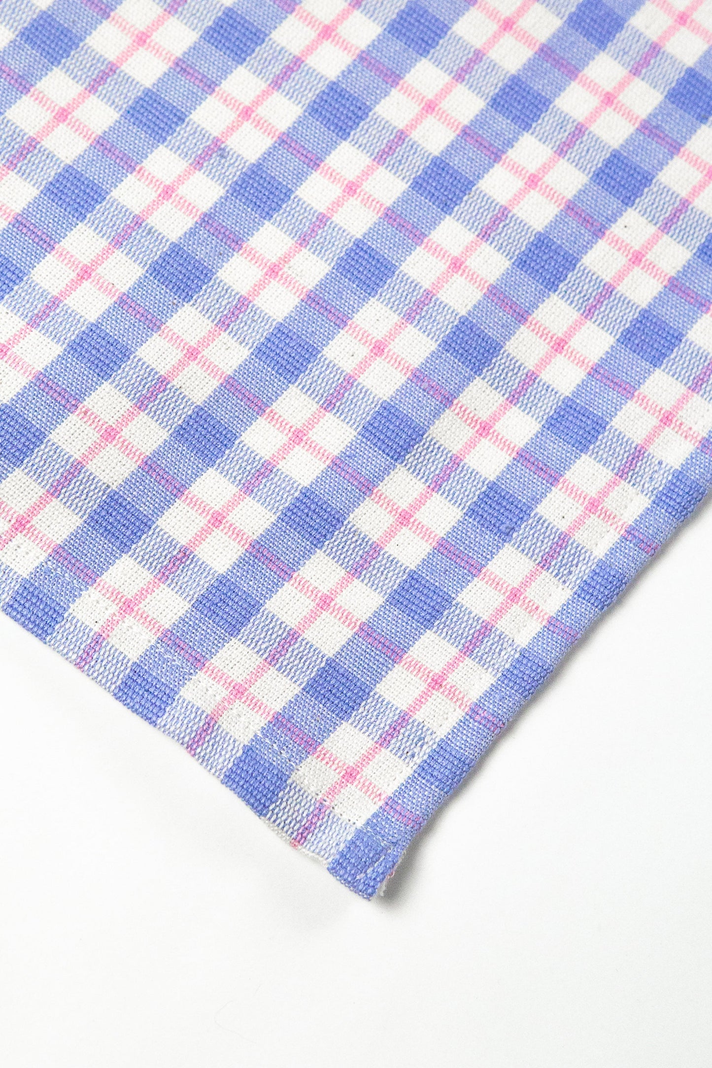 Sofia Plaid Placemat in Periwinkle Blue and Pink