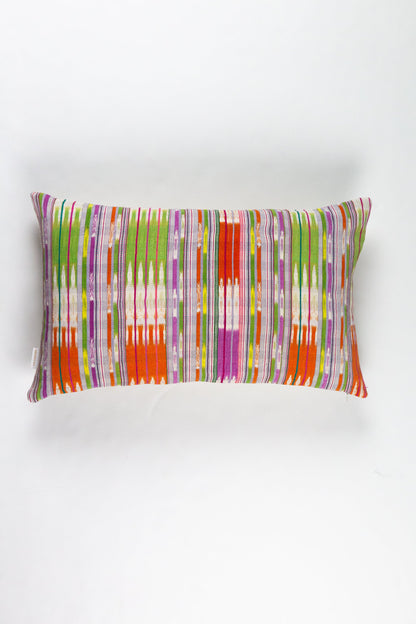 Vintage 70s Ikat Multi Pillow - 12" x 20"