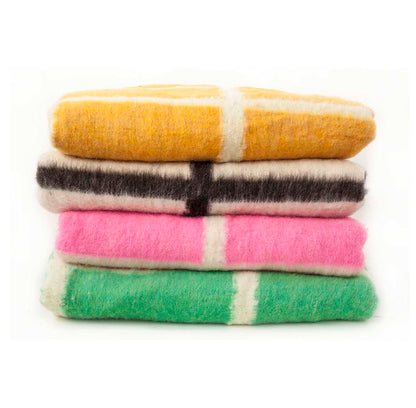 Momos Grid Blanket- Natural White and Black