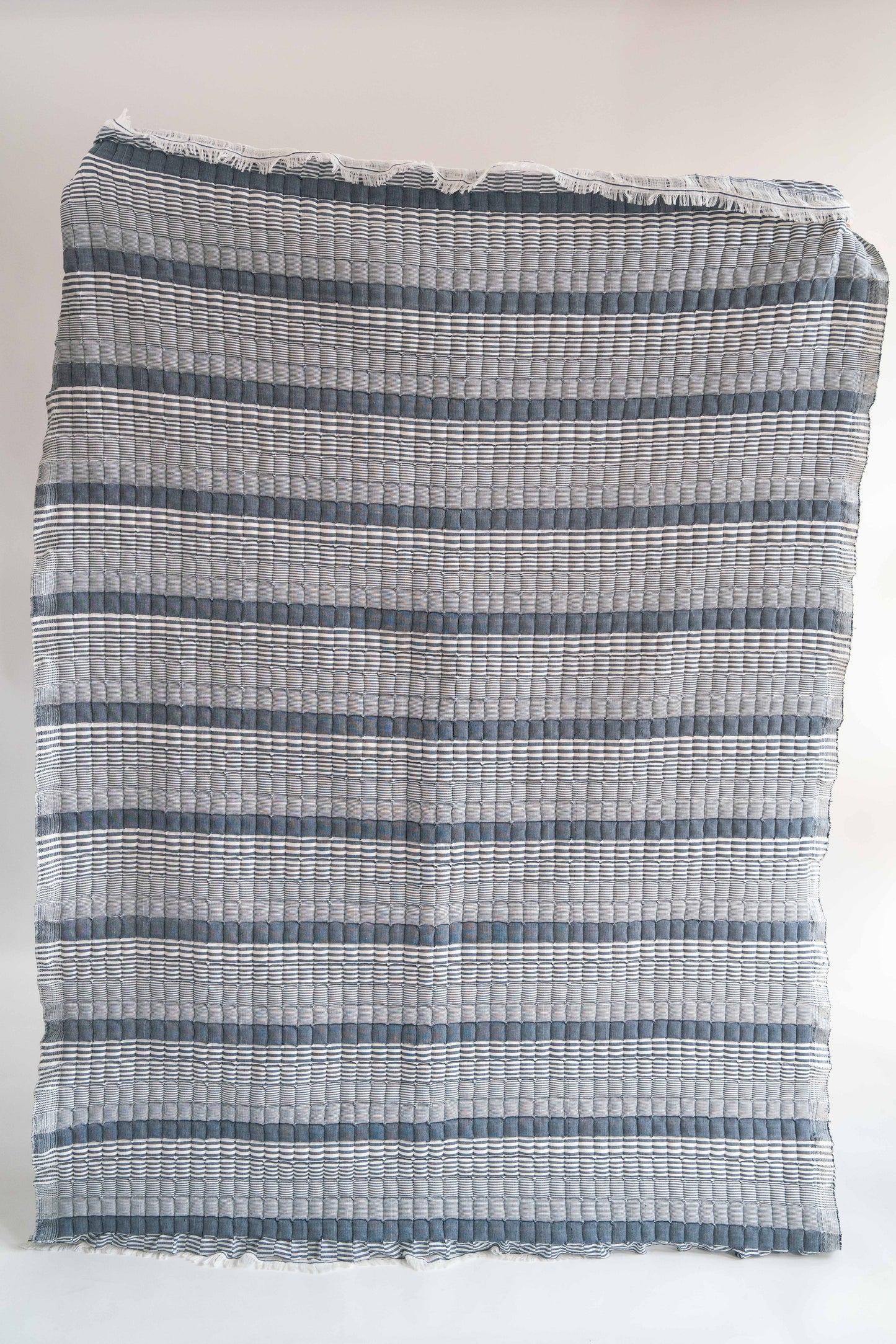 Blue Stripes Sujani Quilt