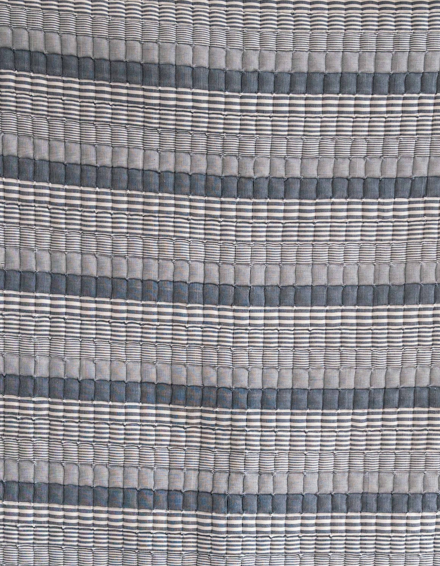 Blue Stripes Sujani Quilt