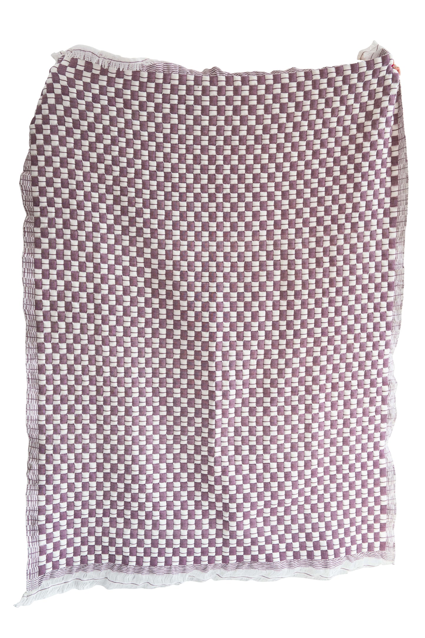 Purple Checkered Sujani Quilt