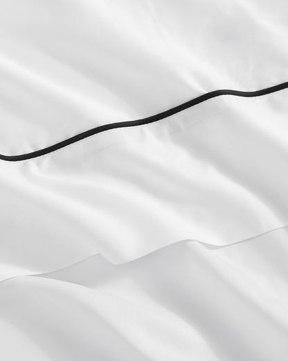 Lumière Luxe Top Sheet with Piping