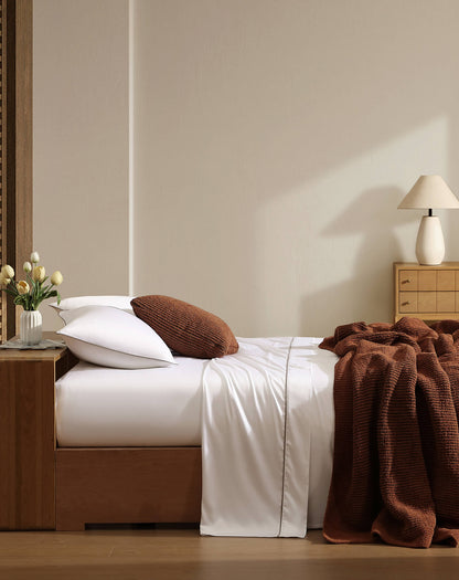 Lumière Luxe Sham Set with Piping