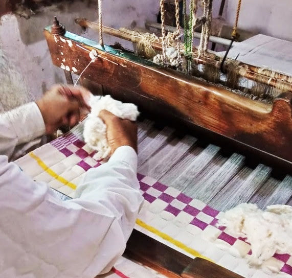 Quilted Sujani Throw Blanket - Yellow & White