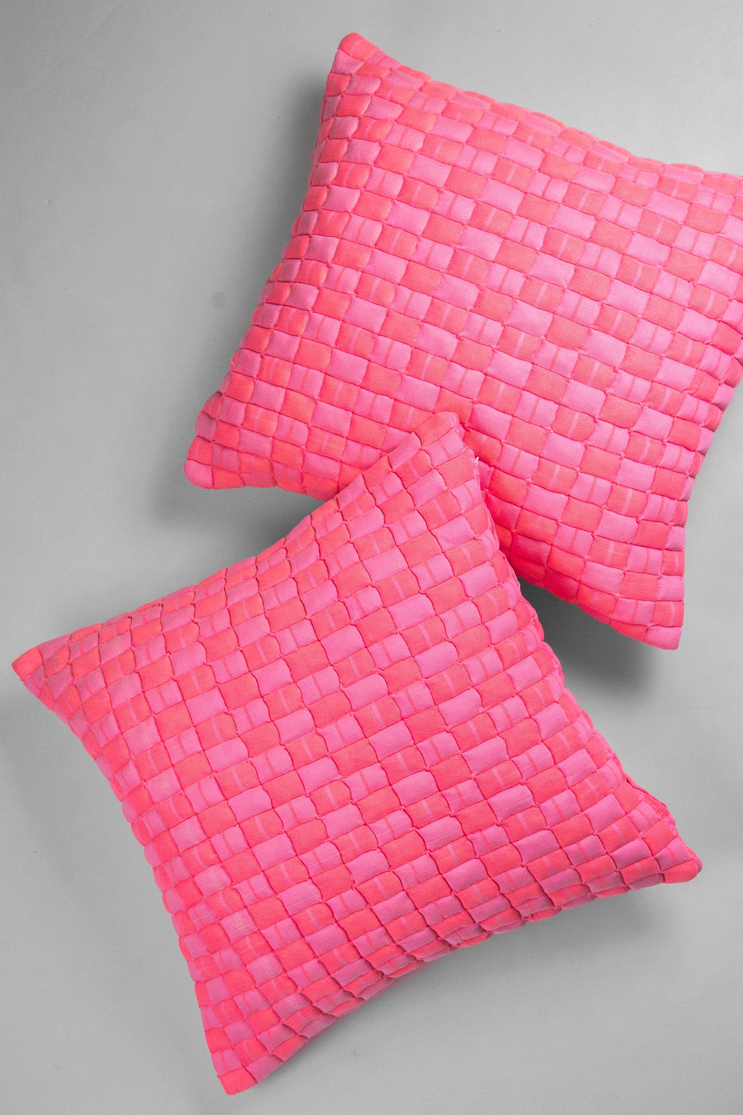 Sujani Quilted Pillow - Neon Pink
