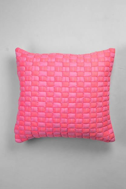 Sujani Quilted Pillow - Neon Pink