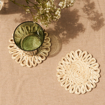 Fleur Abaca Coaster, Set of 2