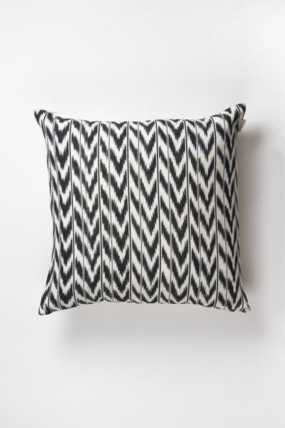 Toto Black + White Ikat Pillow