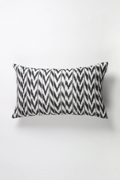 Toto Black + White Ikat Pillow