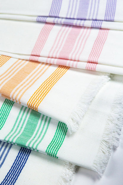 White &amp; Orange Kitchen Towel