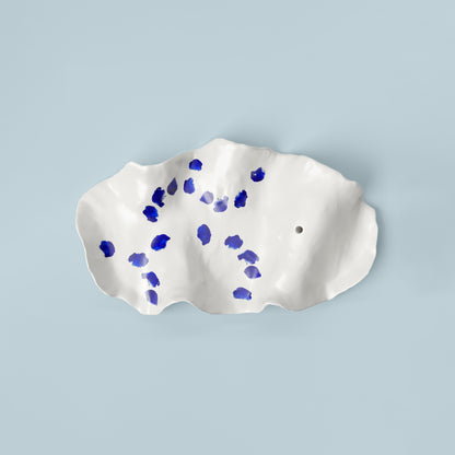 Tracey White and Blue Porcelain Incense Holder