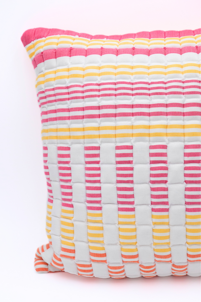 Sunset Sujani Puff Pillow