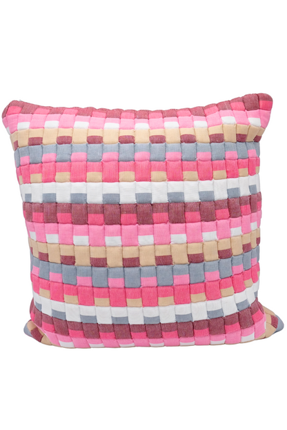 Pink Tetris Sujani Puff Pillow