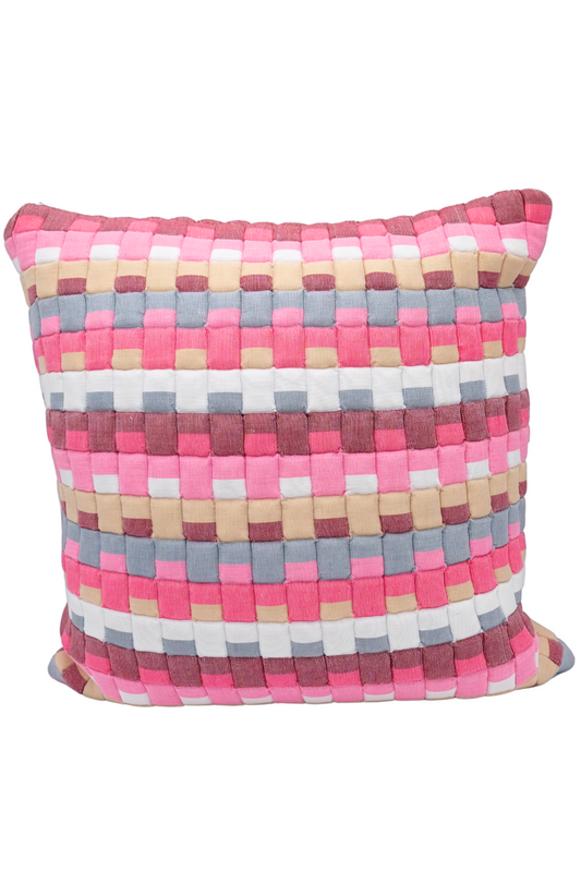 Pink Tetris Sujani Puff Pillow