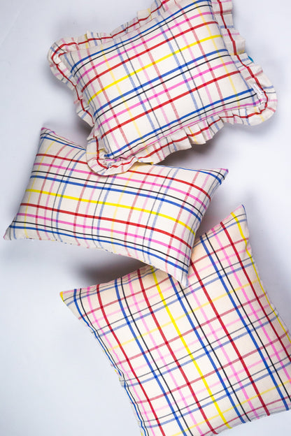 Vera Plaid Ruffle Pillows