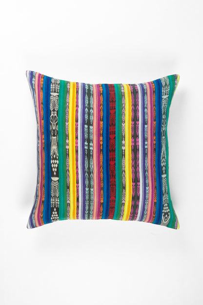 Vintage Rainbow 90s Ikat Pillow - 20" x 20"