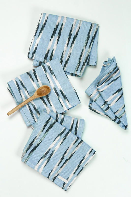 Xela Light Blue Jaspe Party Napkins