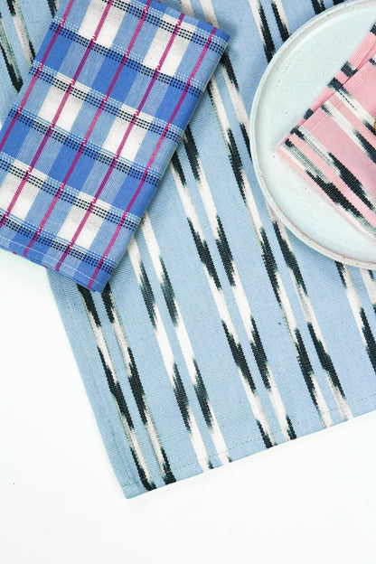 San Andres Gingham Blue & White Napkins