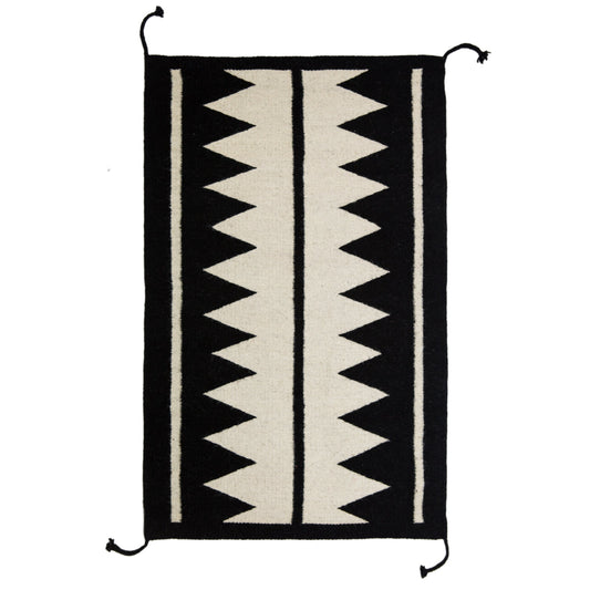 Zapotec Black & Ivory Rug #5