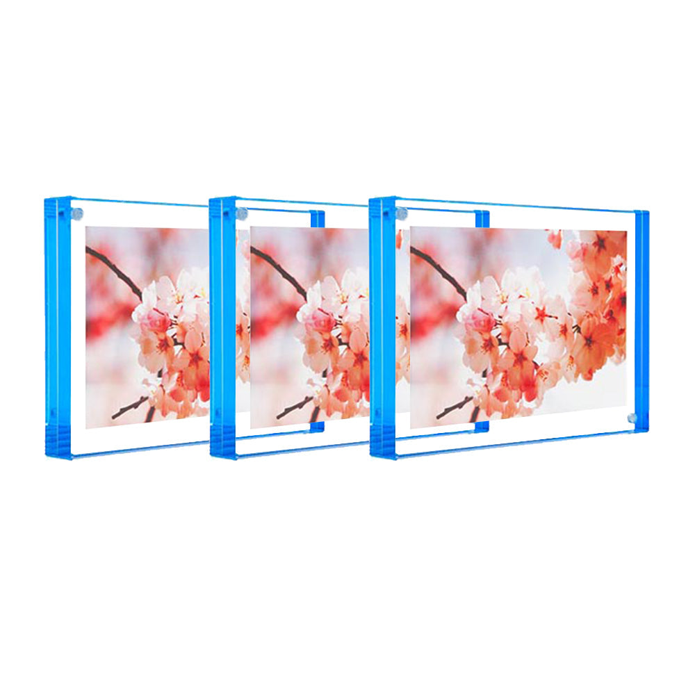 Color Edge Magnet Frame - Blue 5" x 7" - Set of 3