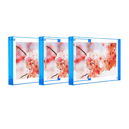 Color Edge Magnet Frame - Blue 5" x 7" - Set of 3