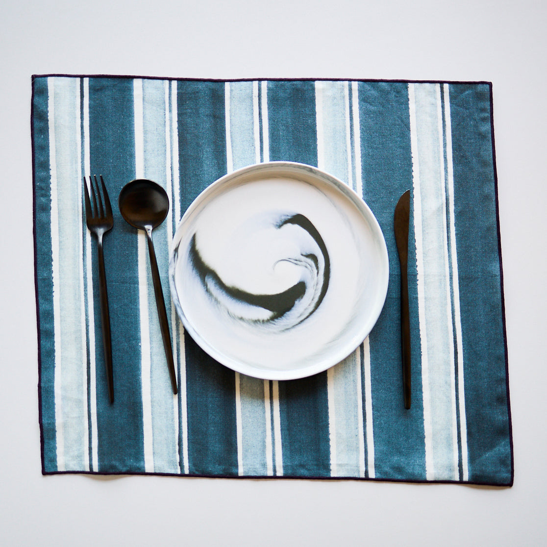 Blue/Grey Stripe Placemat