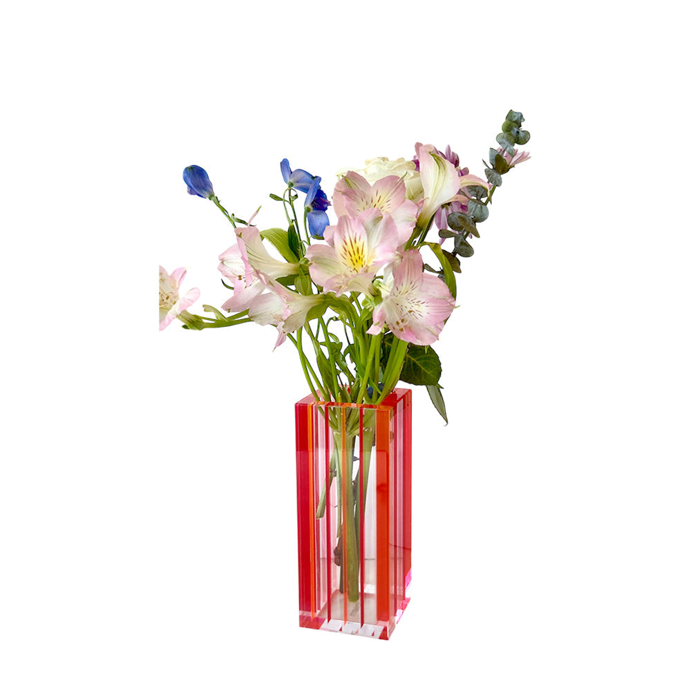 Canetti Colorful Bouquet Vase in Orange/Red