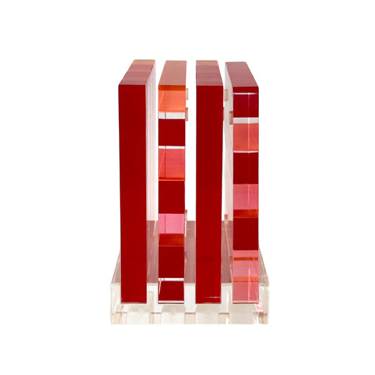 Canetti Colorful Coasters - Set of 4 in Orange/Red