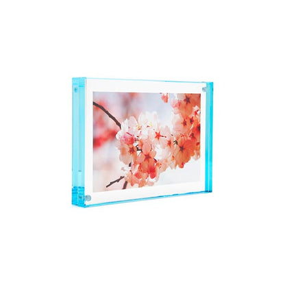 Color Edge Acrylic Magnet Frame in Aqua