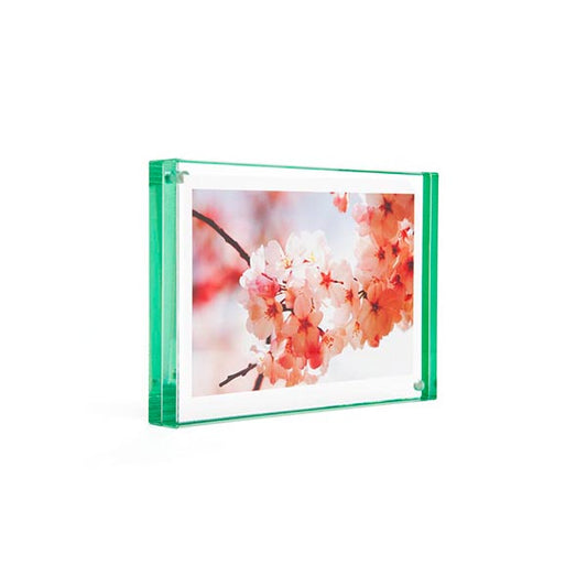 Color Edge Acrylic Magnet Frame in Green