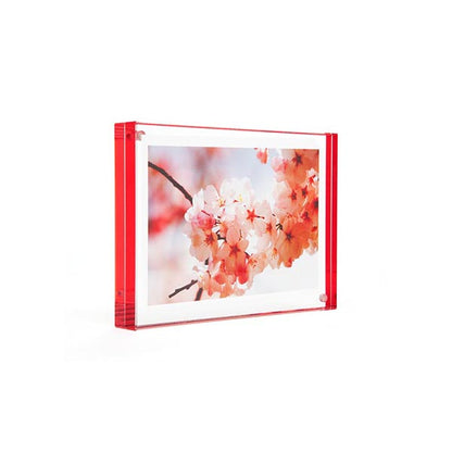 Color Edge Acrylic Magnet Frame in Red