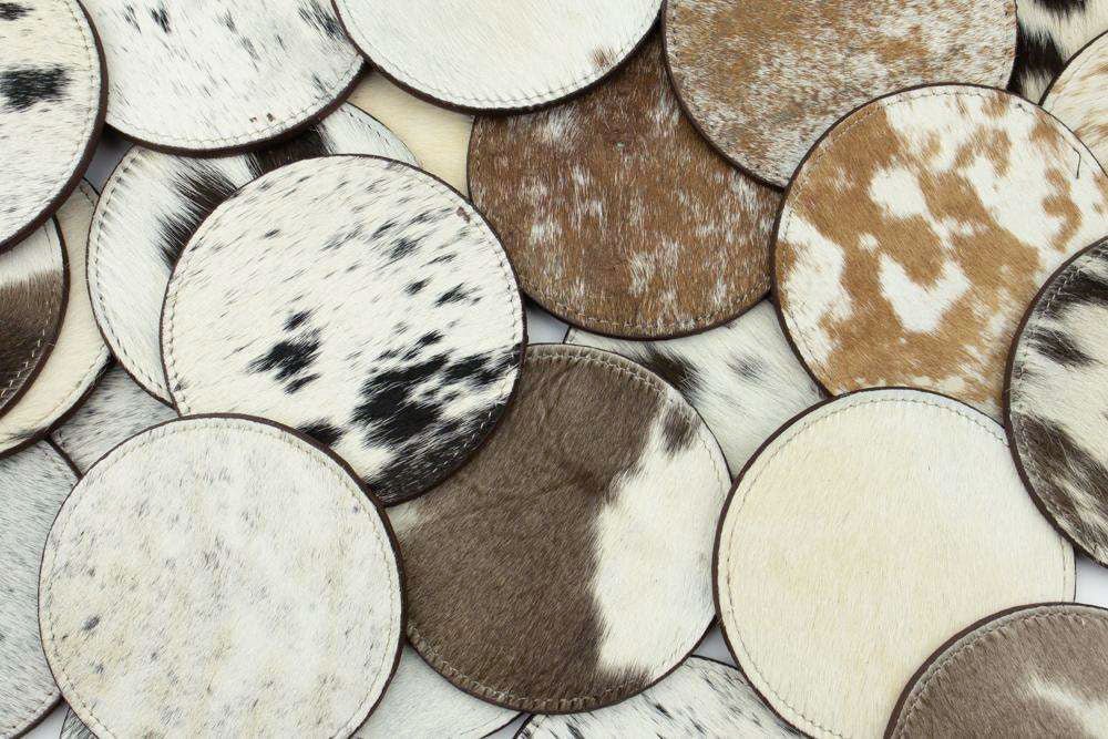 Cowhide Coasters Set of 4 - RES IPSA