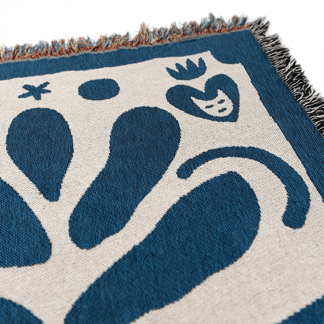 Blue Doodles Throw